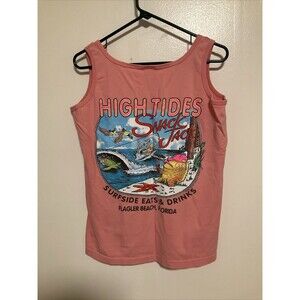 Anvil Women’s M Pink High Tides Snack Jack Muscle Shirt VTG